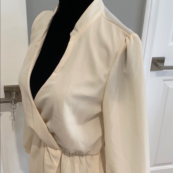 Cream Long Sleeve Tobi Dress - Picture 6 of 8